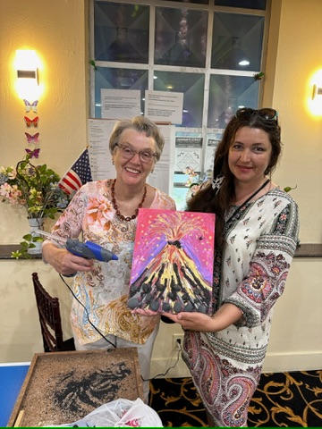 Art sessions with elderly participants